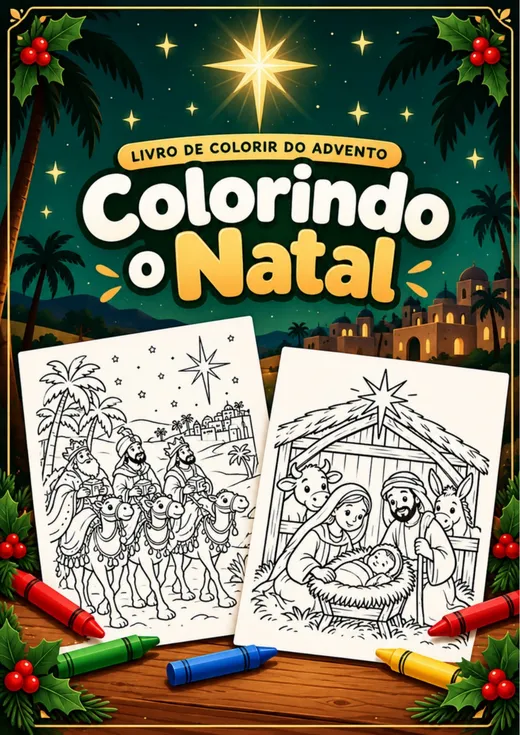 Capa do livro Colorindo o Natal